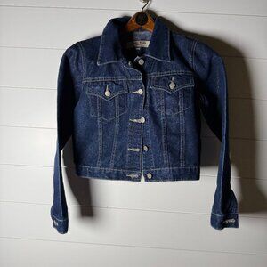 Paris Blues Originals Trucker Short Jean Denim Jacket Size Small 100% Cotton